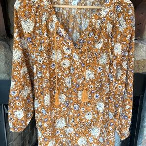 Floral Mustard Women's Blouse